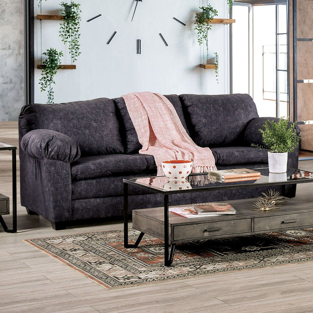 Furniture of America Keswick - Sofa - Charcoal | Meri Furniture