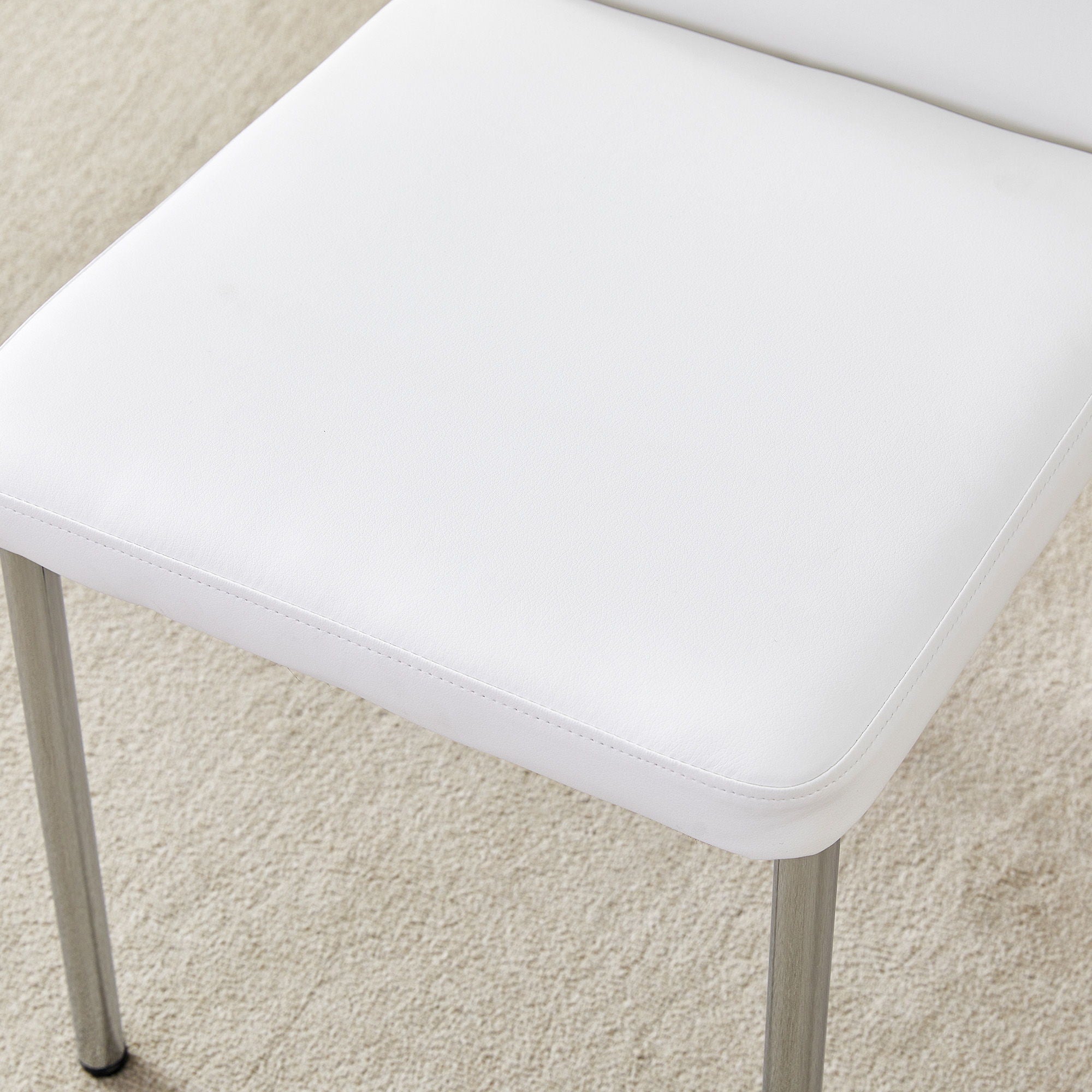 Luxury Simple High Resilience Dining Chair With Metal Legs