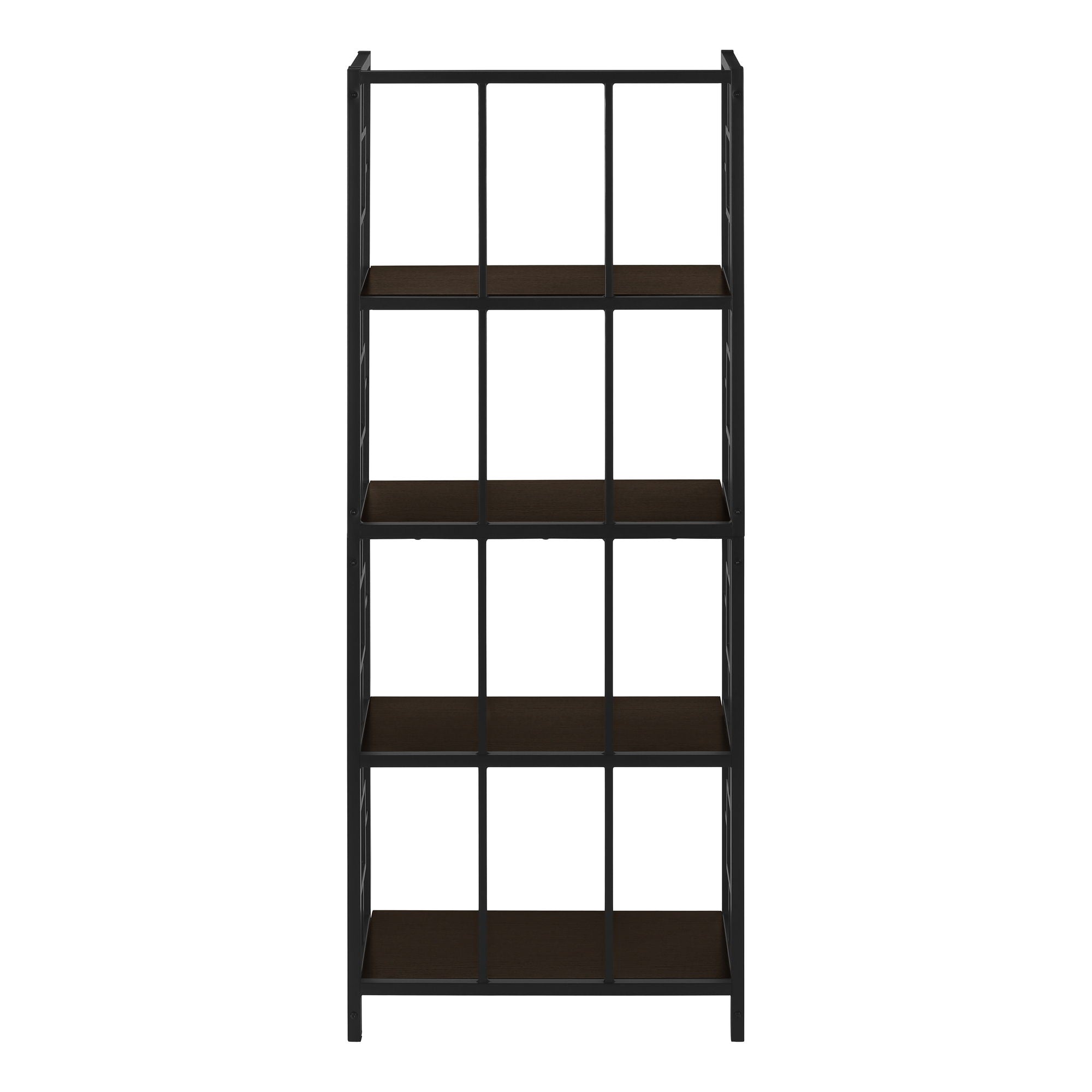 Bookshelf, Bookcase, Etagere, 4 Tier, For Office, Contemporary & Modern - Espresso