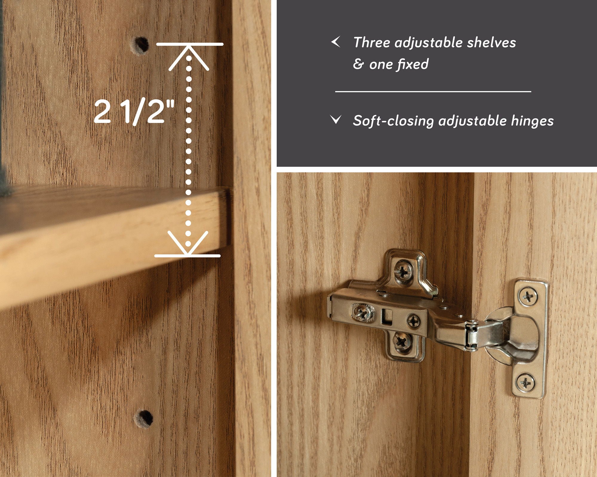 Single-Door Storage Cabinet in Harmony Ash