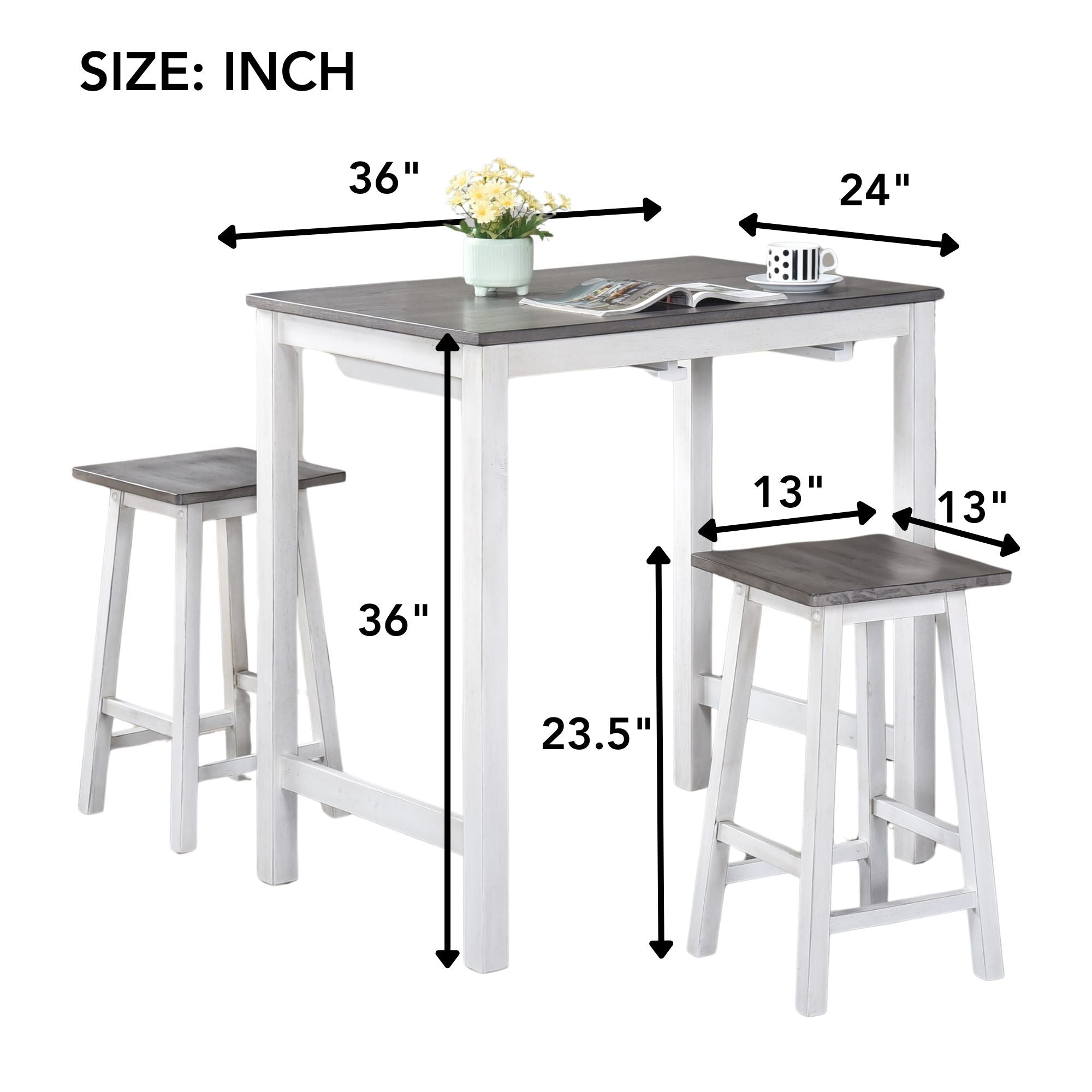 3 Pieces Counter Height Set
