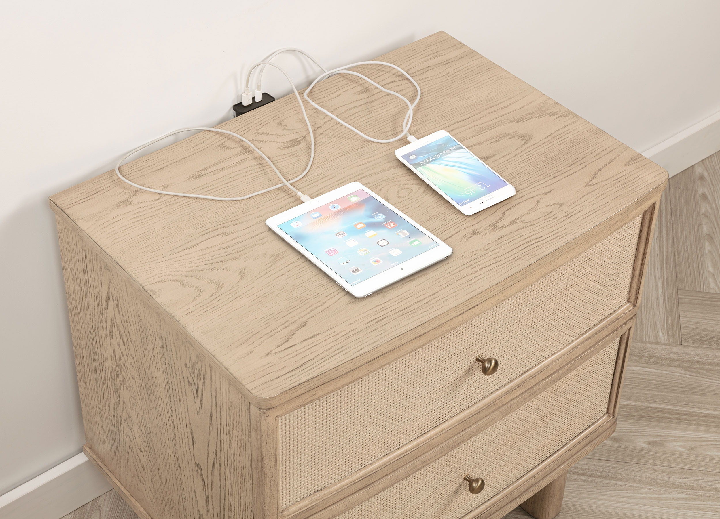 Coaster Fine Furniture Kailani - 2-Drawer Nightstand Bedside Table - Beige Oak | Meri Furniture