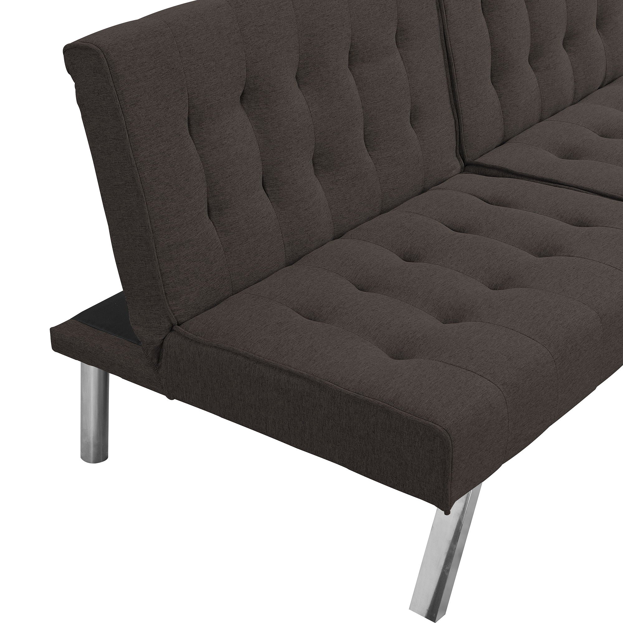 Modern Sofa Bed With Wood Frame And Stainless Legs