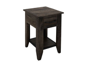 Teak - Chairside Table - Oil Black