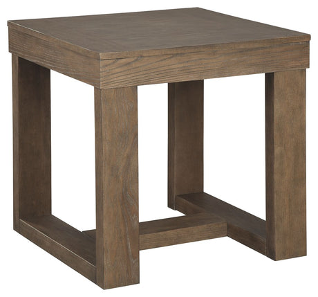 Ashley Furniture Cariton - Gray - Square End Table | Meri Furniture