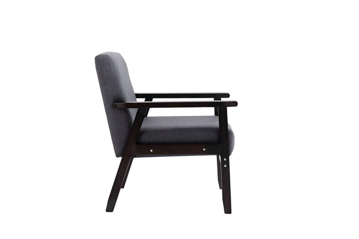 Bahamas 25"W Dark Gray Linen Fabric Chair