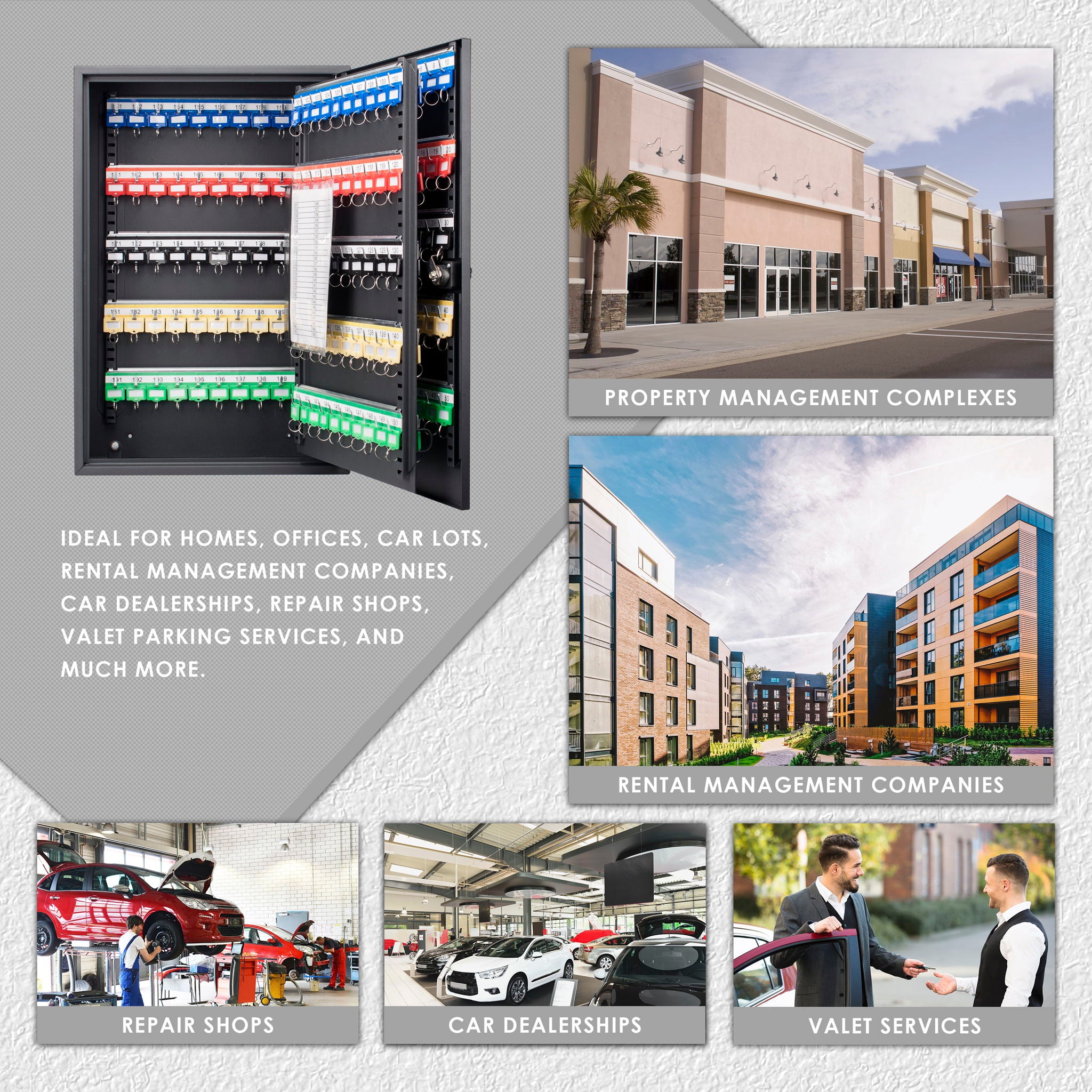 Adjustable Key Cabinet With Combination Lock