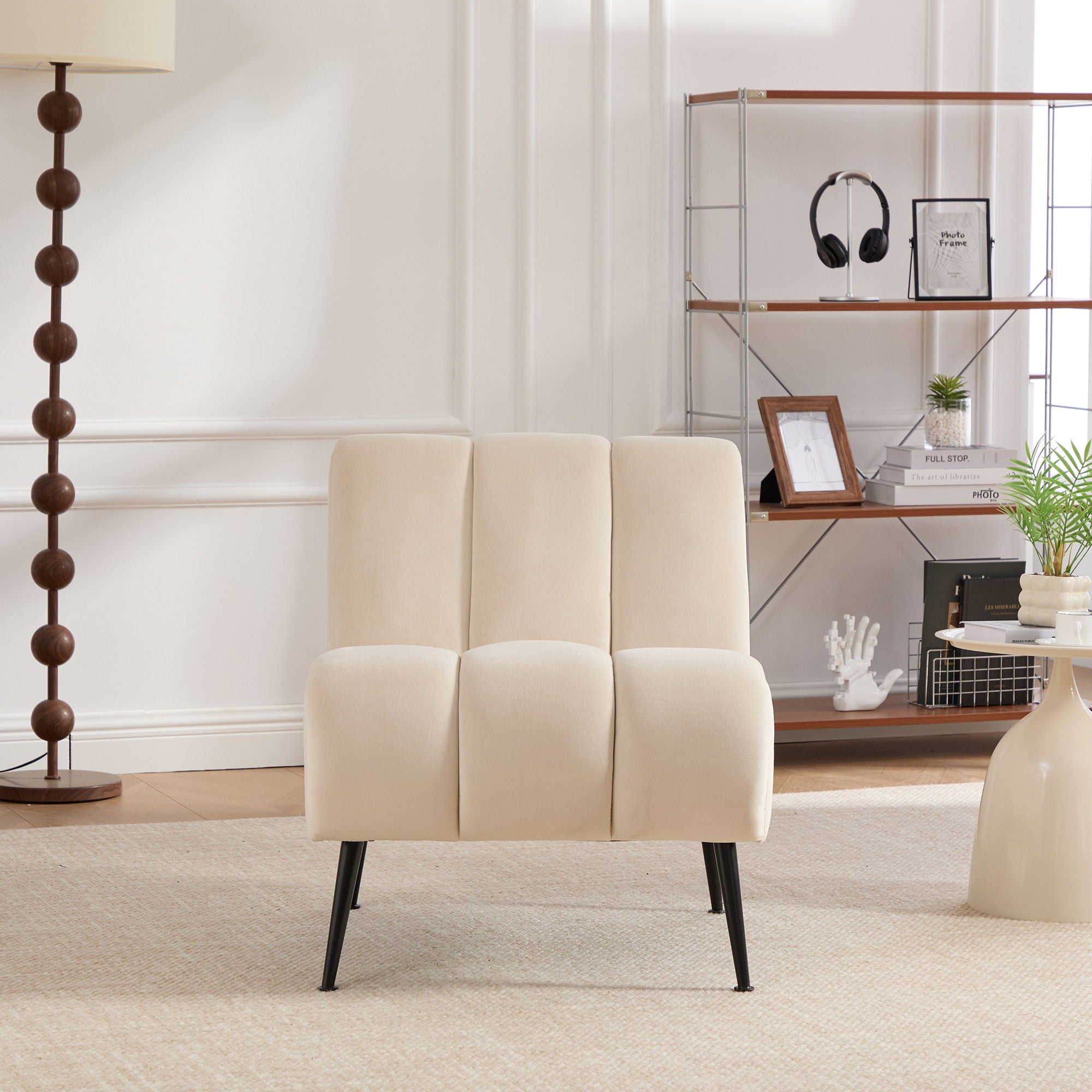 Upholstered Armless Chair For Living Room