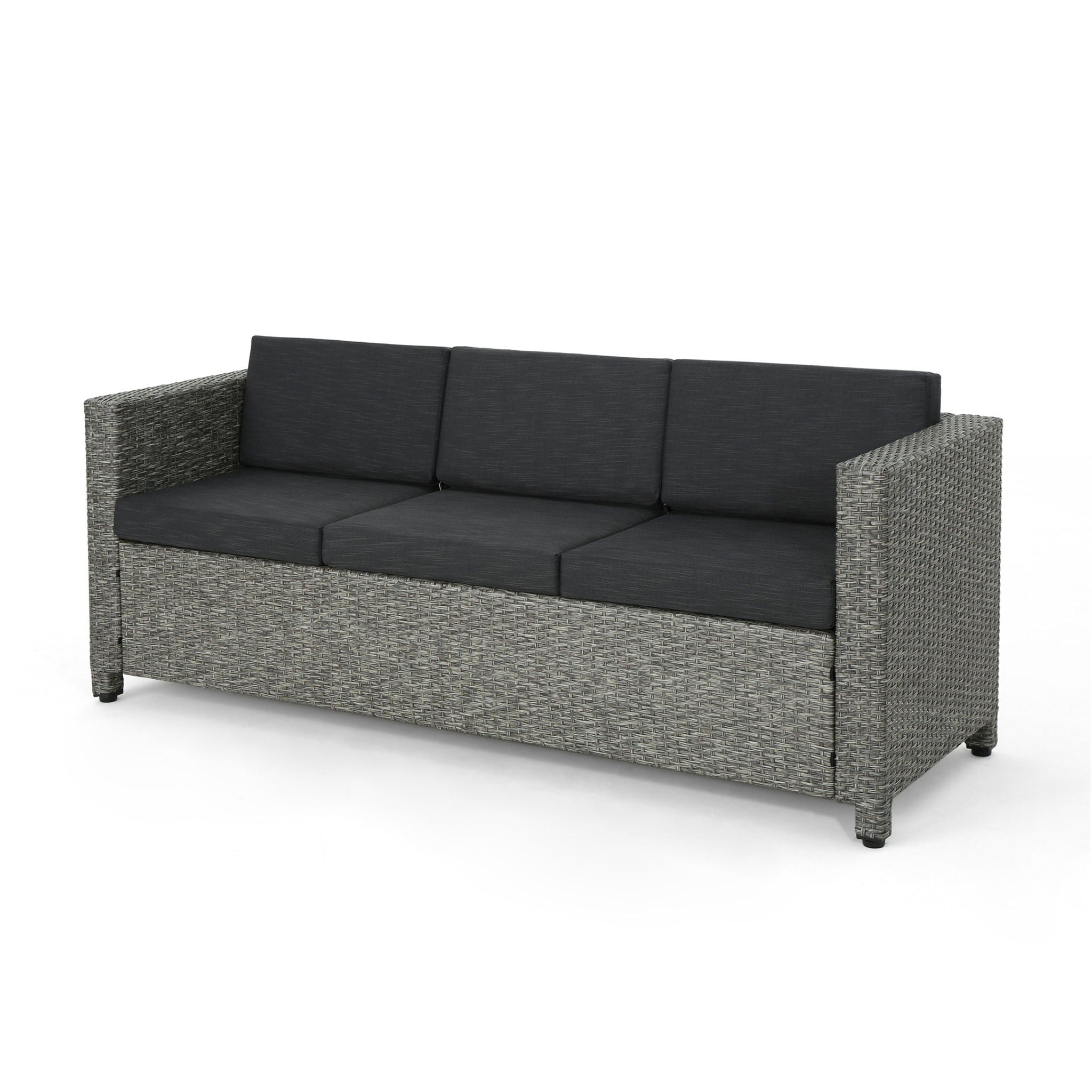 Thalassa - Outdoor 3 Seater Sofa With Removable Cushions And Steel Frame
