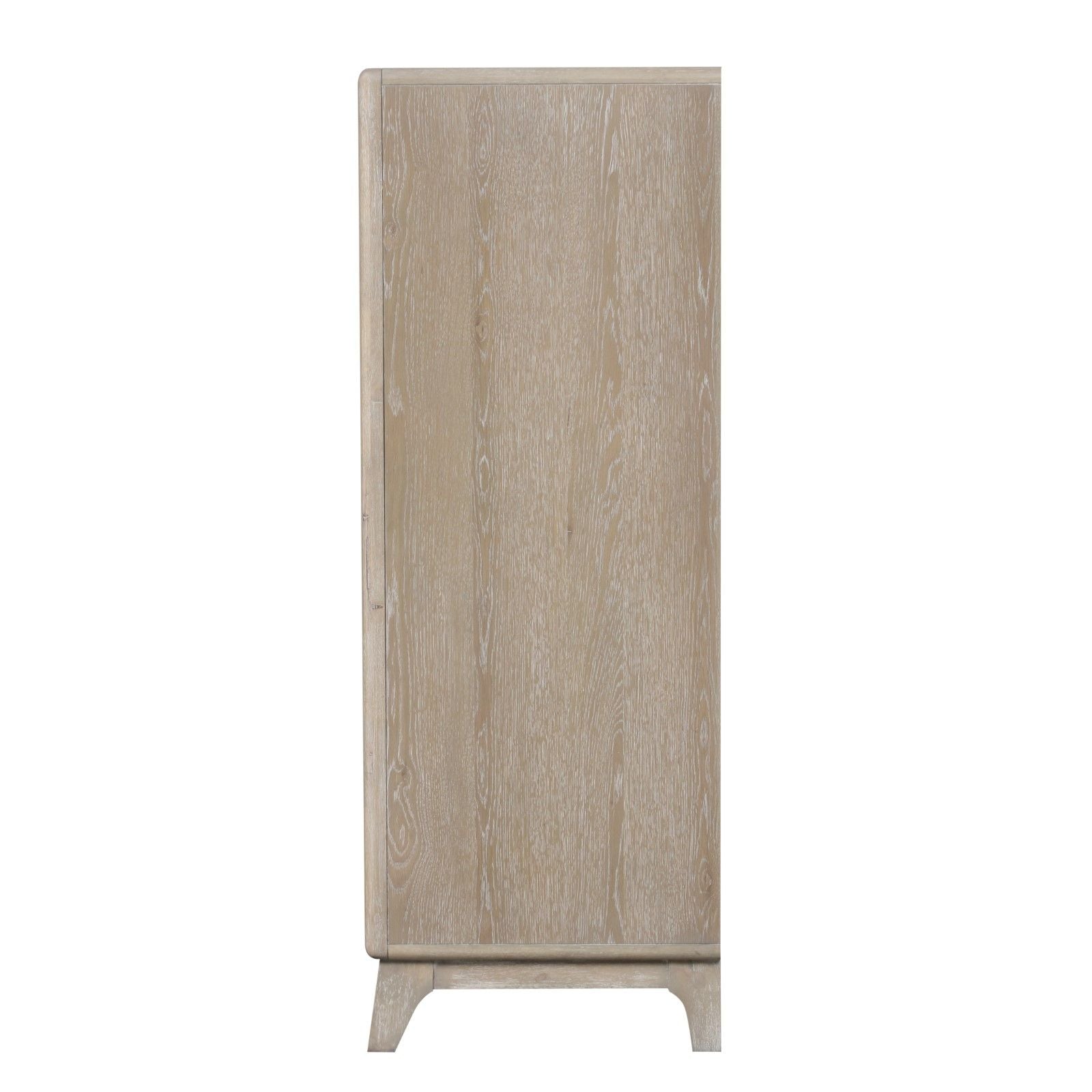 1 Piece Chest With Handles, Angled Legs, Ball Bearing Glides - Oak