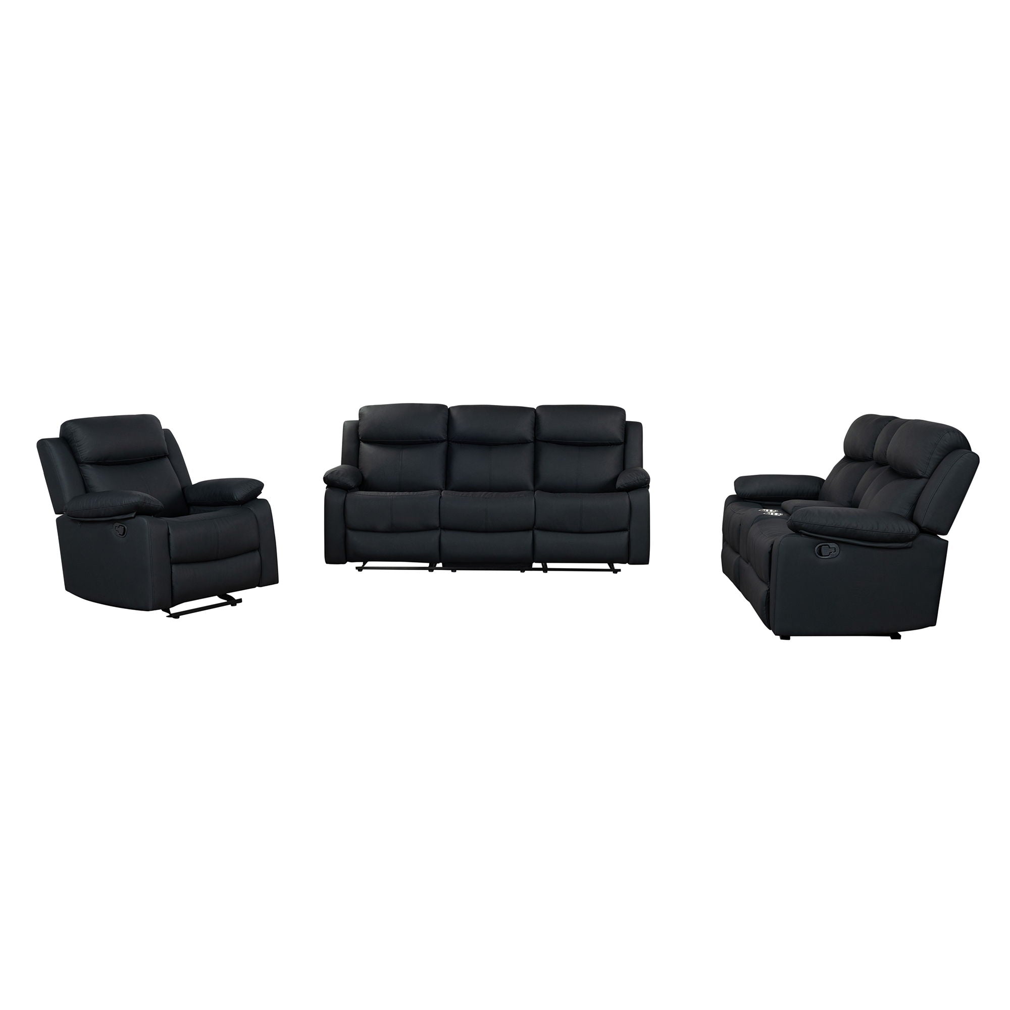 Blanche - Glider Recliner With LED, Pillow Top Arms