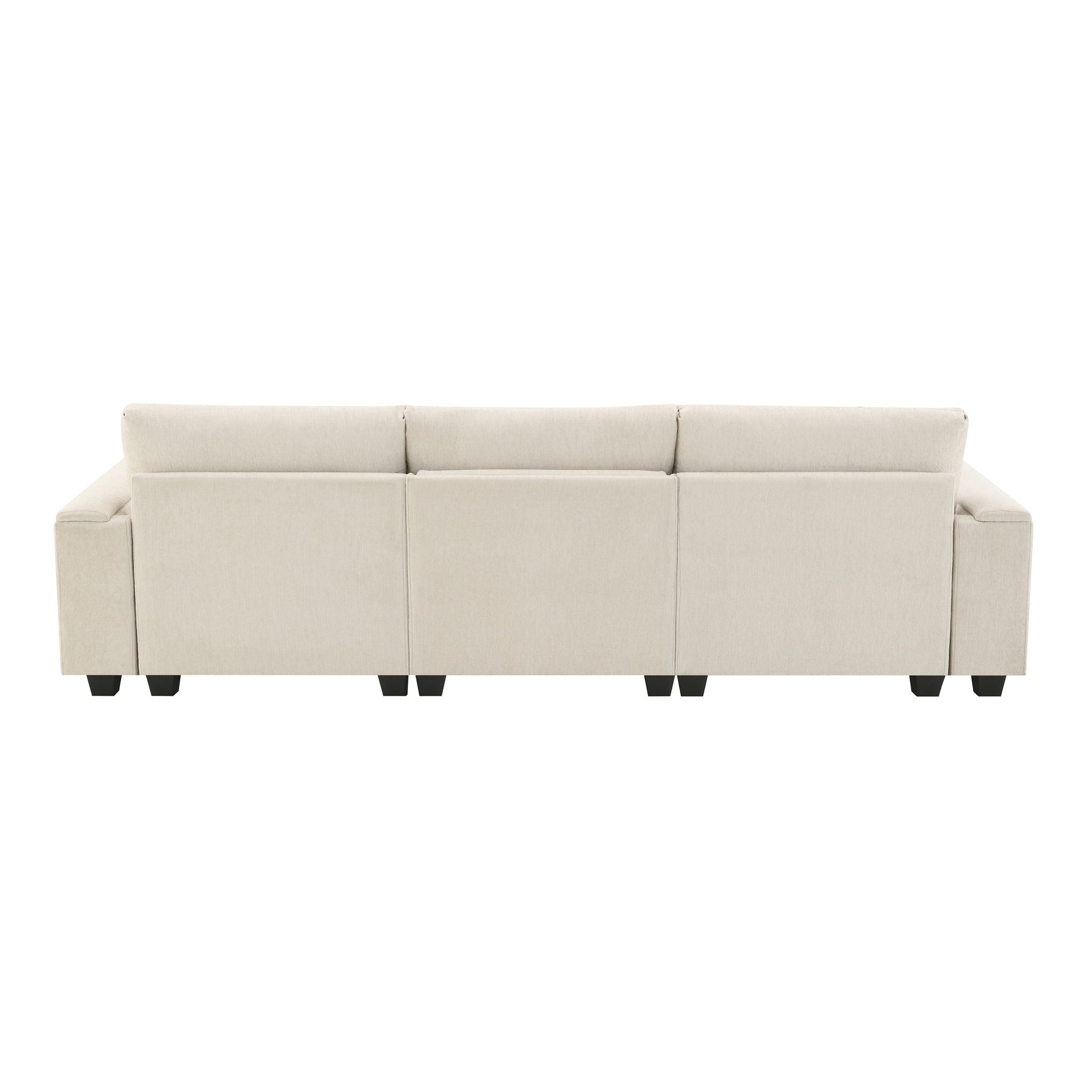 Sectional With Bluetooth Speaker Comfy Cloud Couch Set With Drop Down Table Cup Holders, USB Charger Storage Armrest Wide Seat Sofa