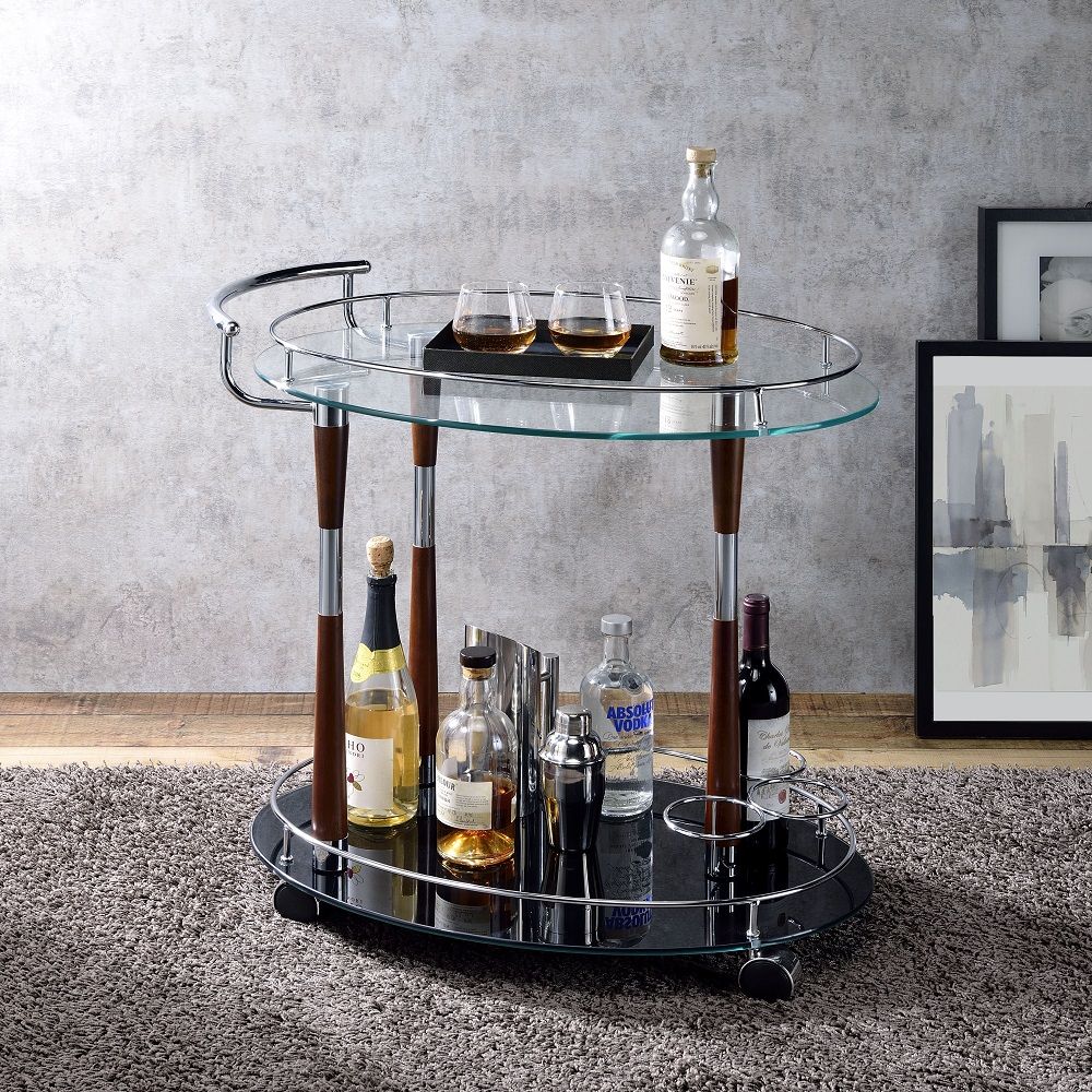 ACME Vorsila - Serving Cart - Pearl Silver | Meri Furniture