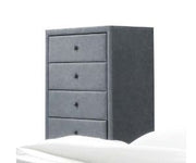ACME Saveria - Chest - 2-Tone Gray PU | Meri Furniture