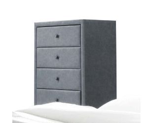 ACME Saveria - Chest - 2-Tone Gray PU | Meri Furniture