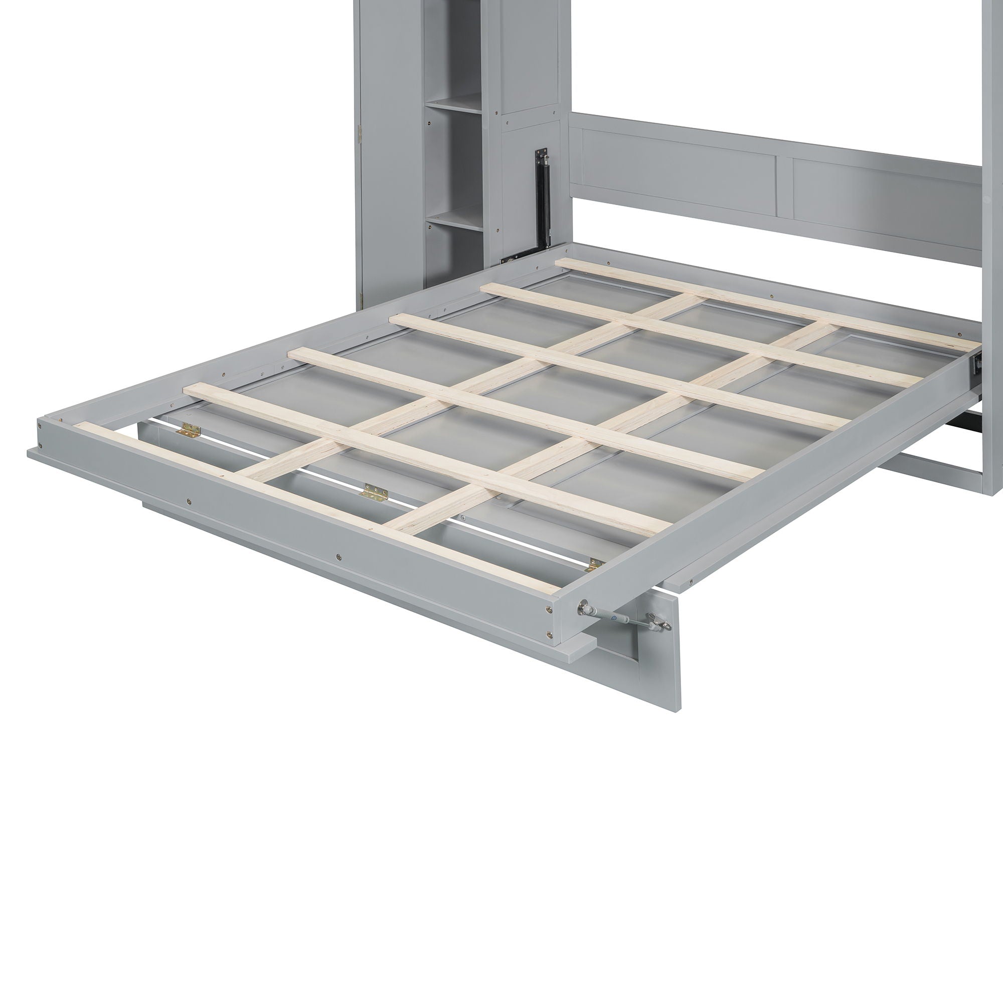 Murphy Wall Bed With Shelves, Wardrobe And LED Lights