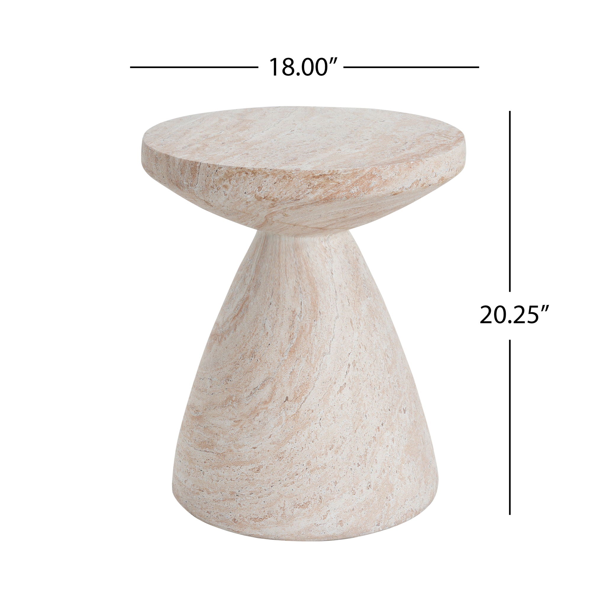 Outdoor / Indoor Lightweight Concrete Side Table