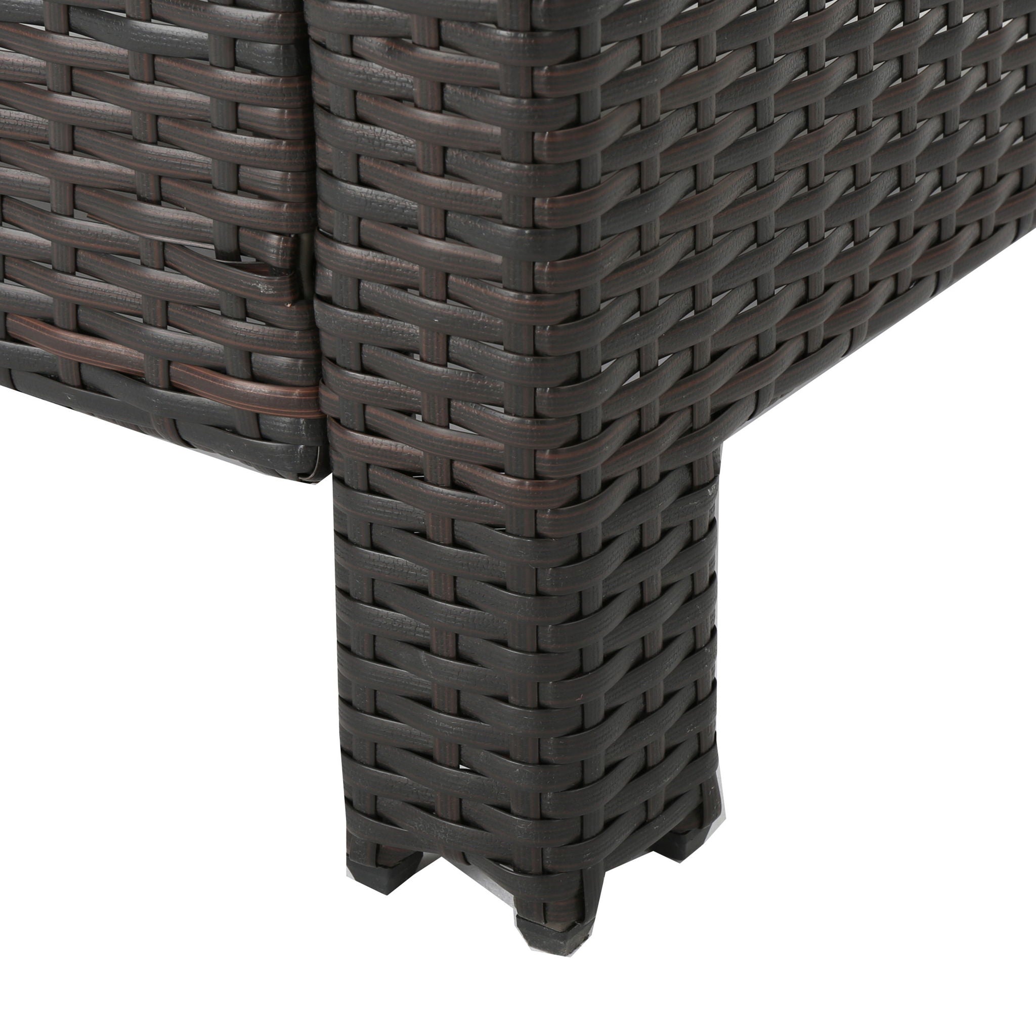 Antibes - 4 Pieces Wicker Chat Set - Brown / Beige