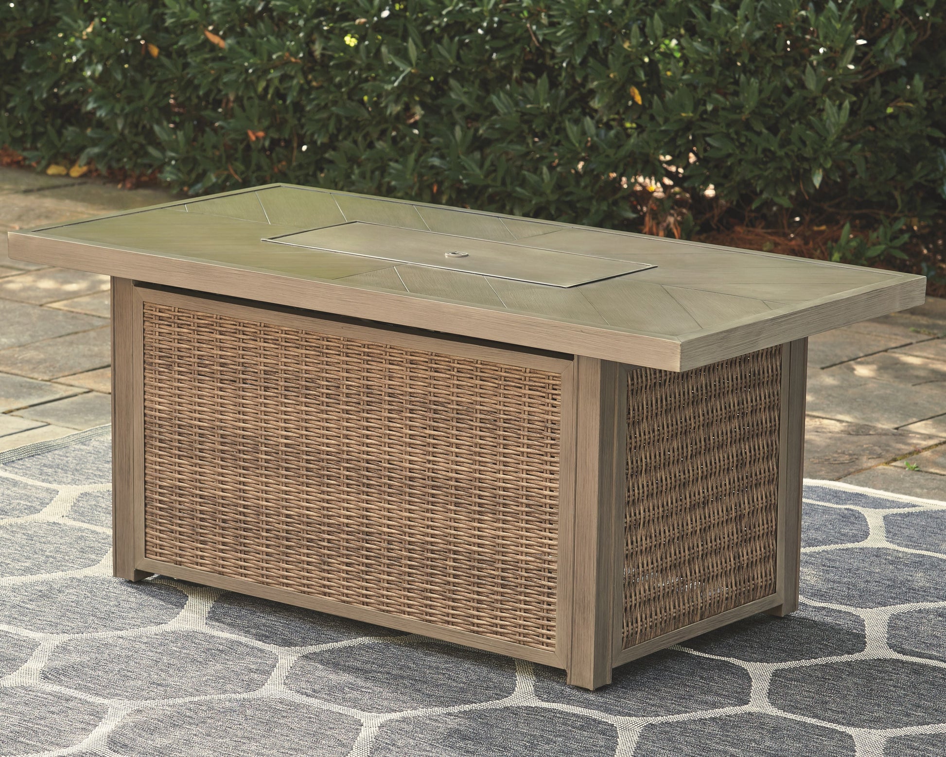 Ashley Furniture Beachcroft - Rectangular Fire Pit Table | Meri Furniture
