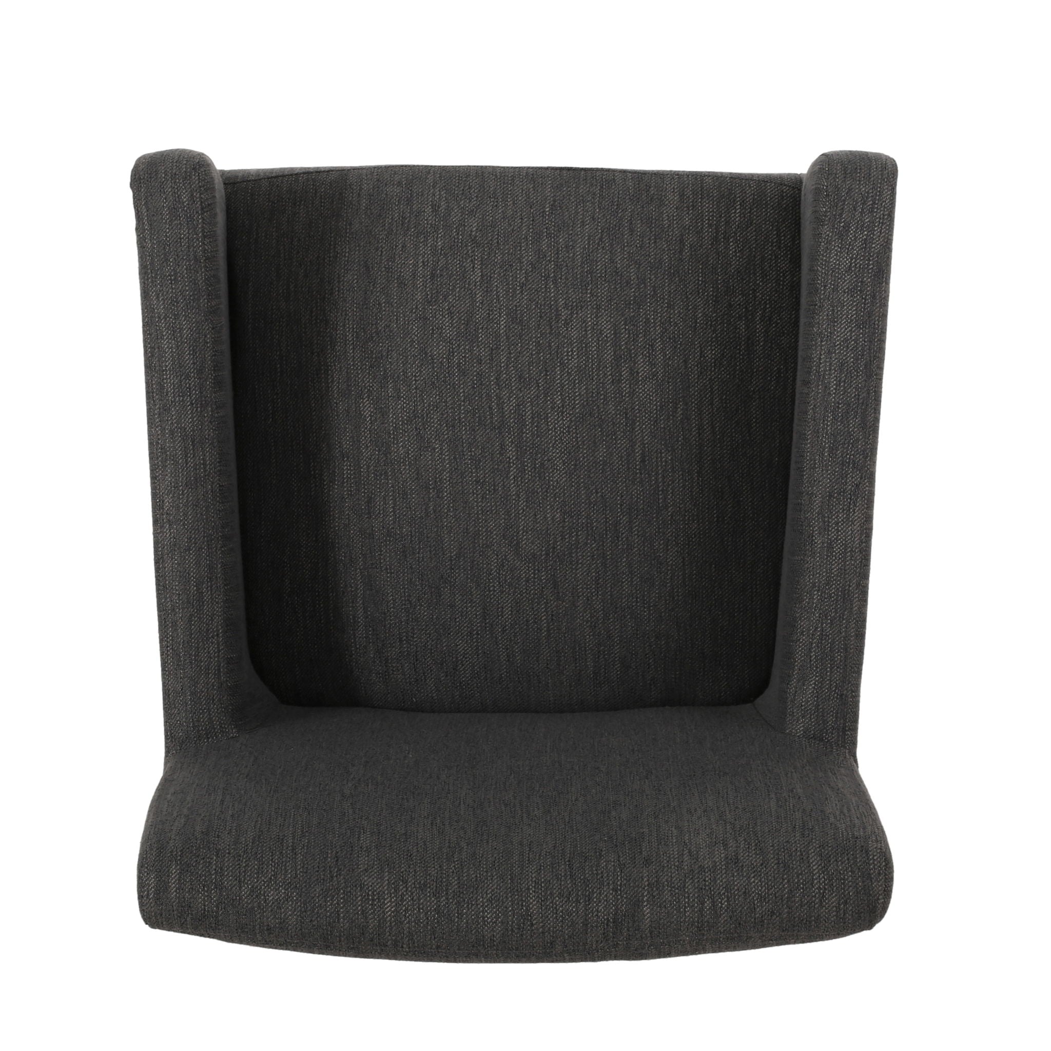 Contemporary Armchair With Track Arms - Charcoal
