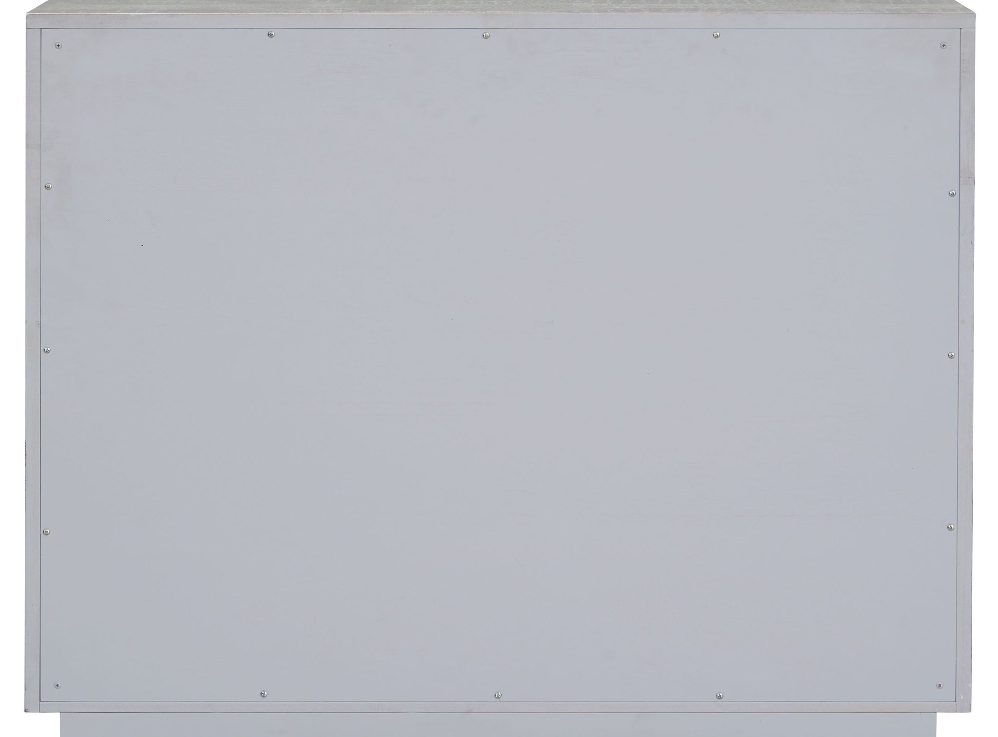 Anpu - Faux Crocodile Skin Console Cabinet - Silver