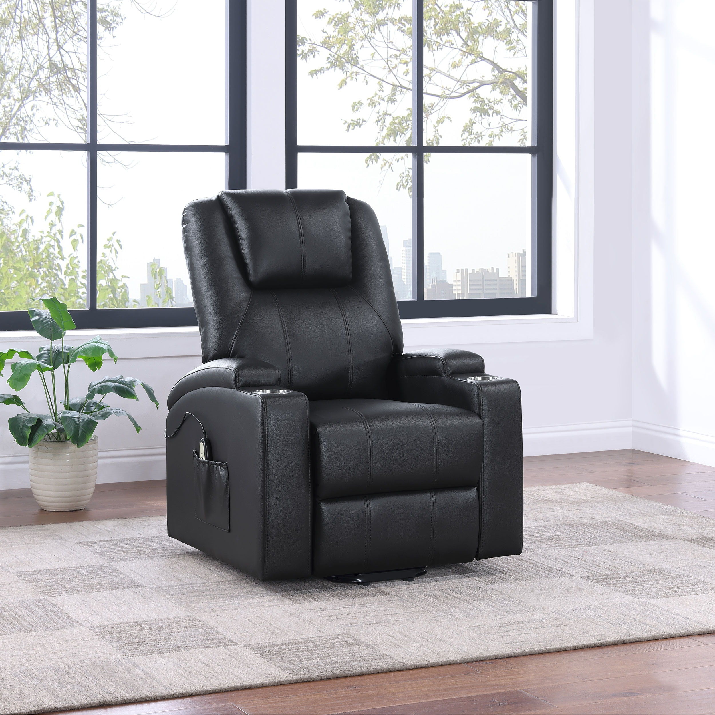 Coaster Fine Furniture Armstrong - Upholstered Power Lift Massage Recliner | Meri Furniture