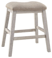 Signature Design by Ashley® Skempton - White - Upholstered Stool (Set of 2) | Meri Furniture