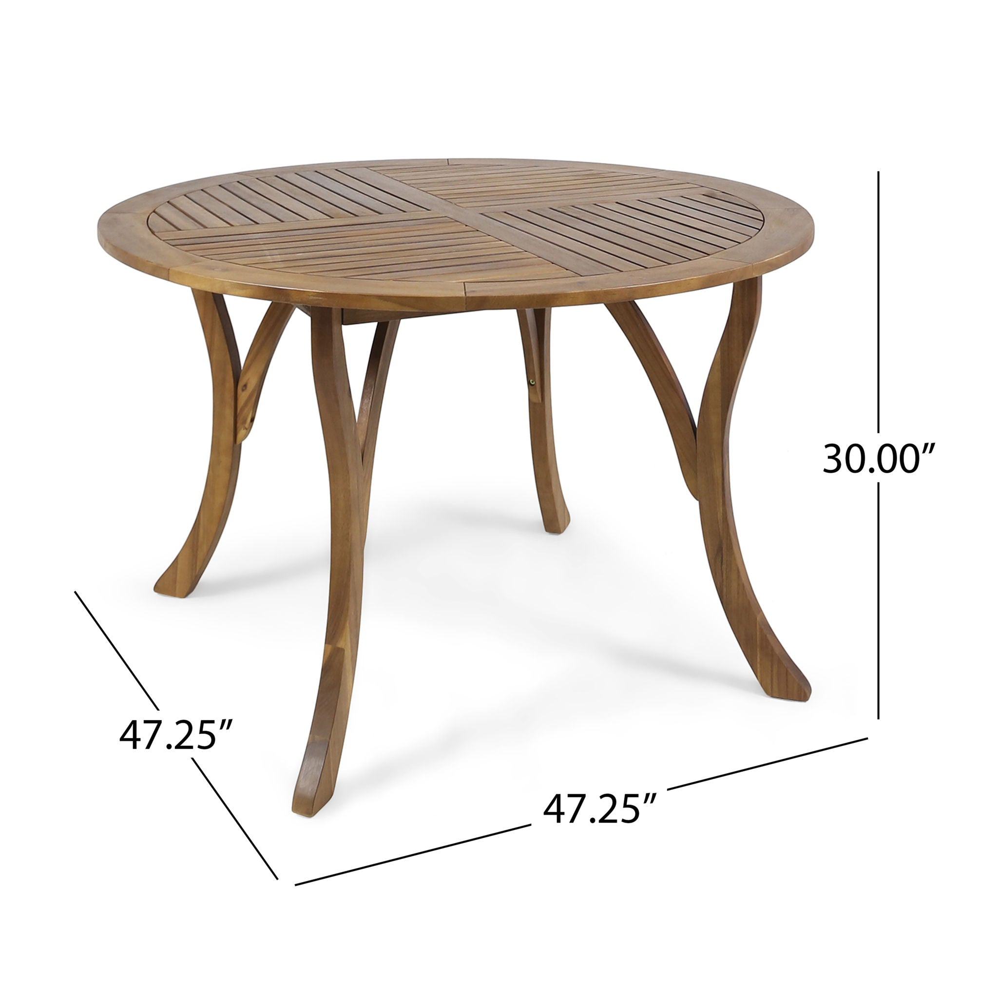 Hermosa - Outdoor Acacia Wood Table Circular Design