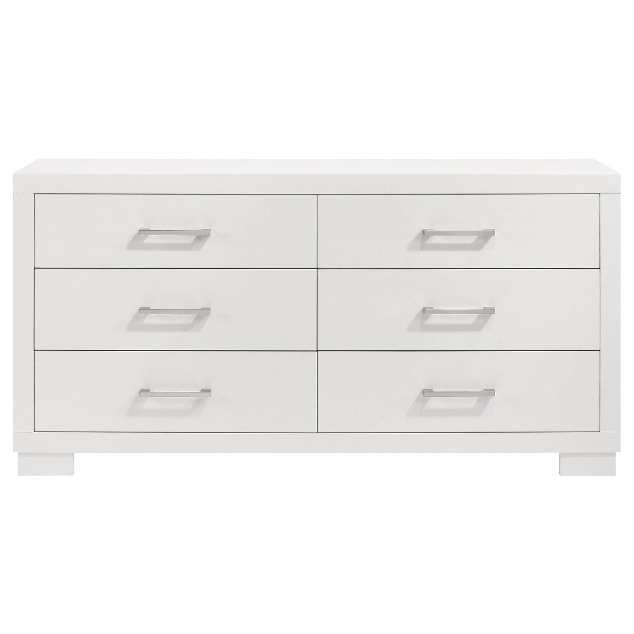 Jessica 5-piece Eastern King LED Bedroom Set Snow White