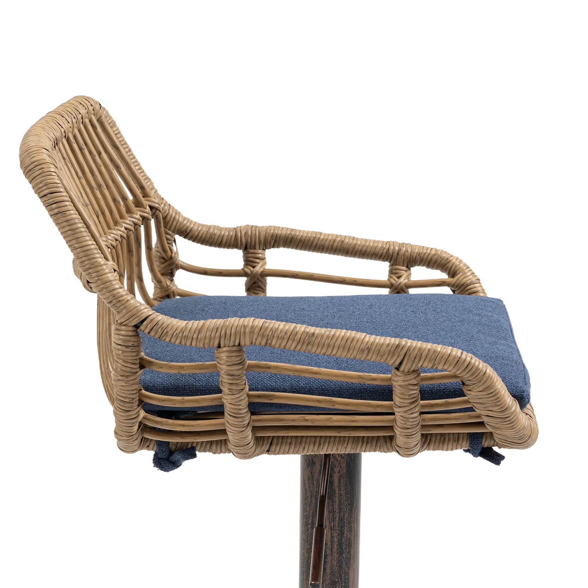 Modern Swivel Bar Stools Adjustable Counter Chairs With Footrest (Set of 2)