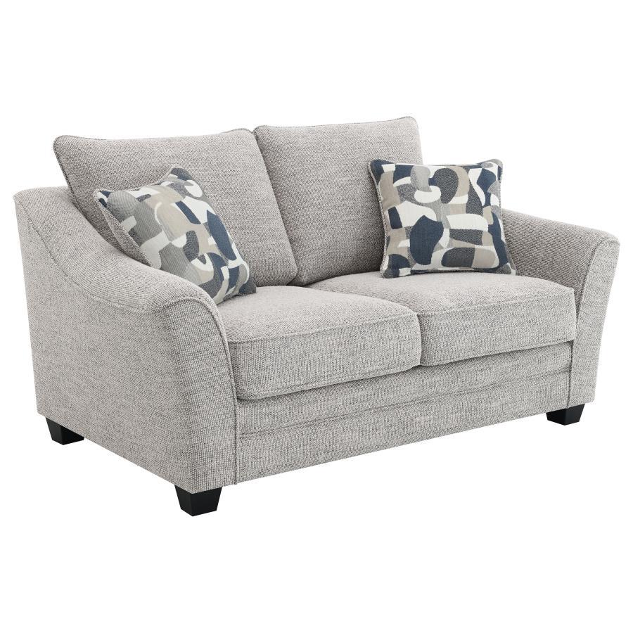 Coaster Fine Furniture Tomkins - Boucle Upholstered Loveseat - Light Gray | Meri Furniture