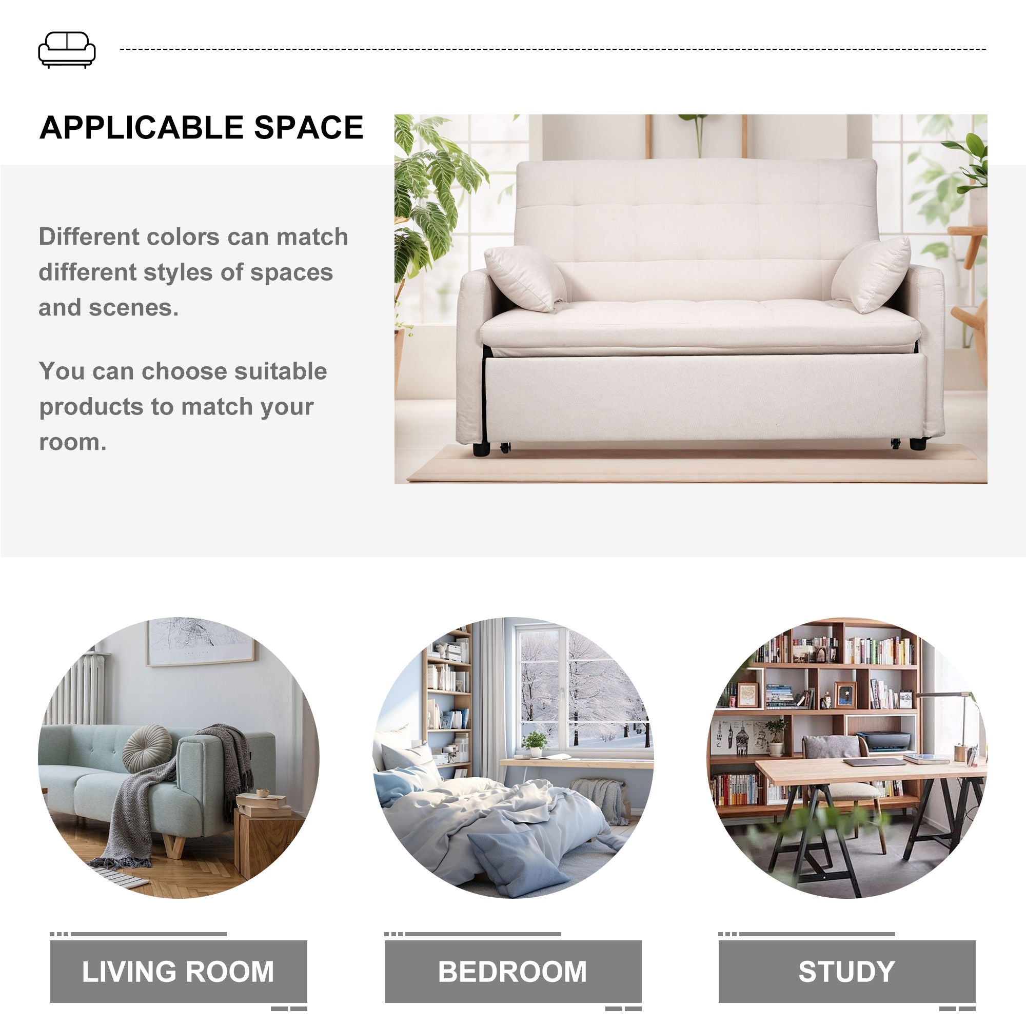 Balus - Sofa Bed Combination With Storage Pockets