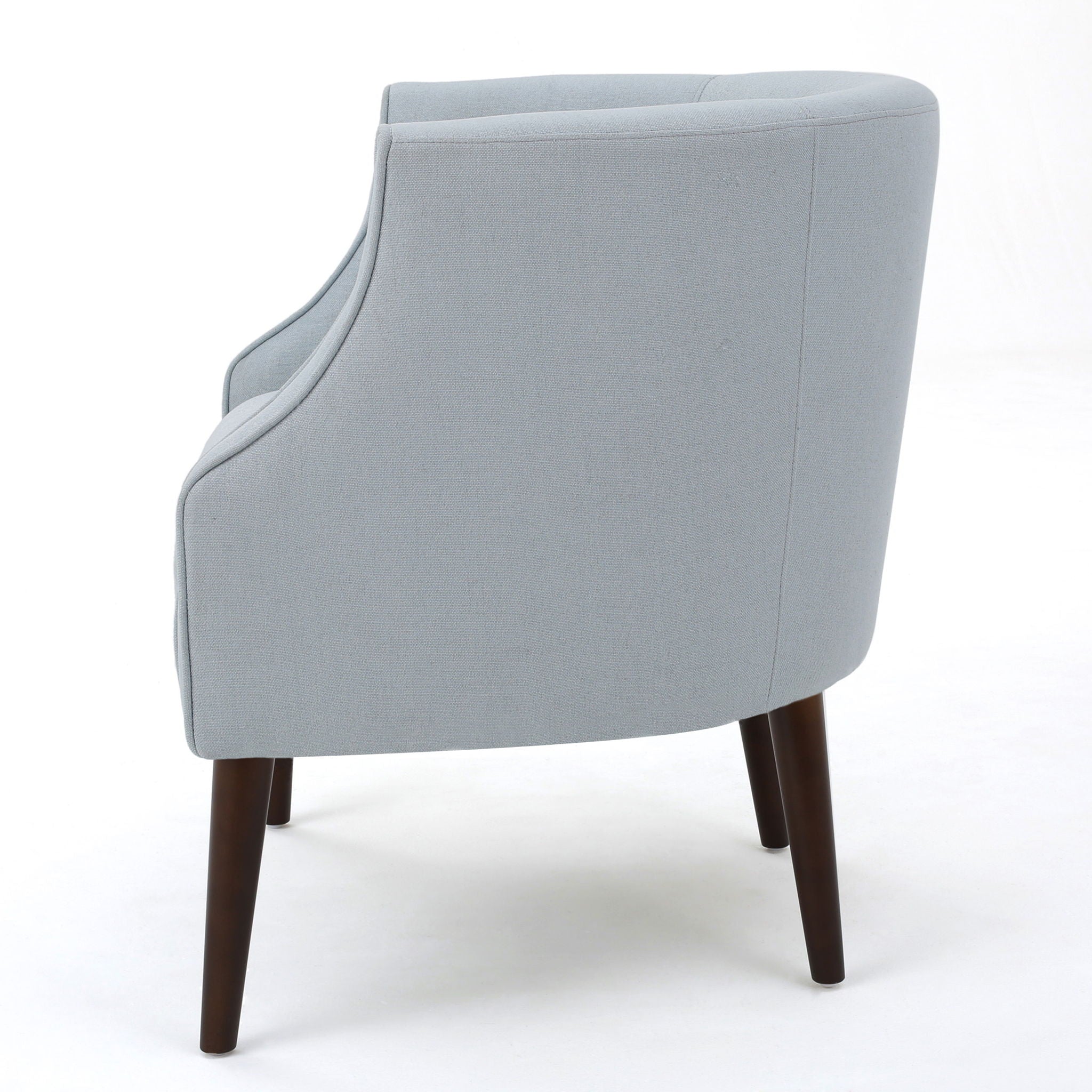 Contemporary Upholstered Club Chair With Button Tufting