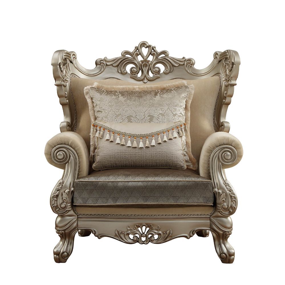 ACME Ranita - Chair - Fabric & Champagne | Meri Furniture