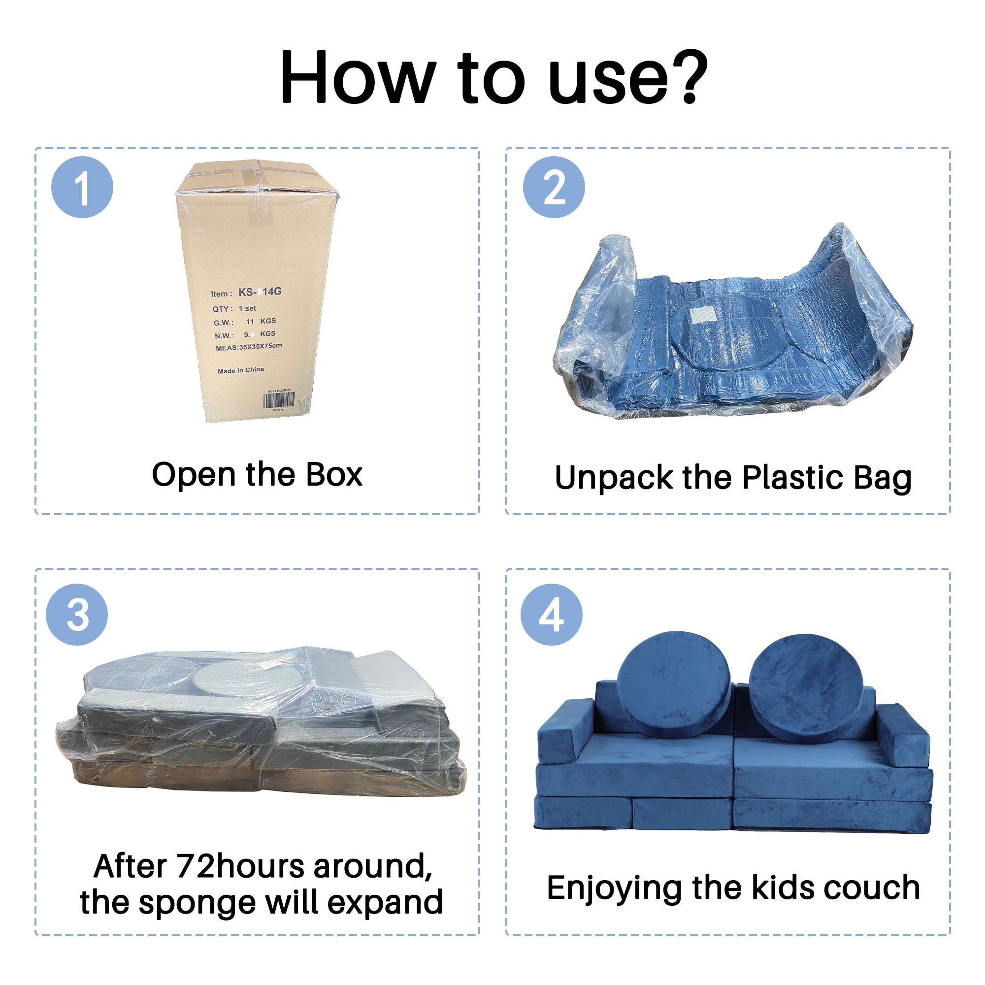 Kids Sofa Modular Play Couch, Child Sectional Sofa To Boost Creativity