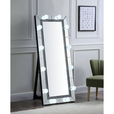 ACME Noralie - Accent Floor Mirror - Mirrored - 63" | Meri Furniture