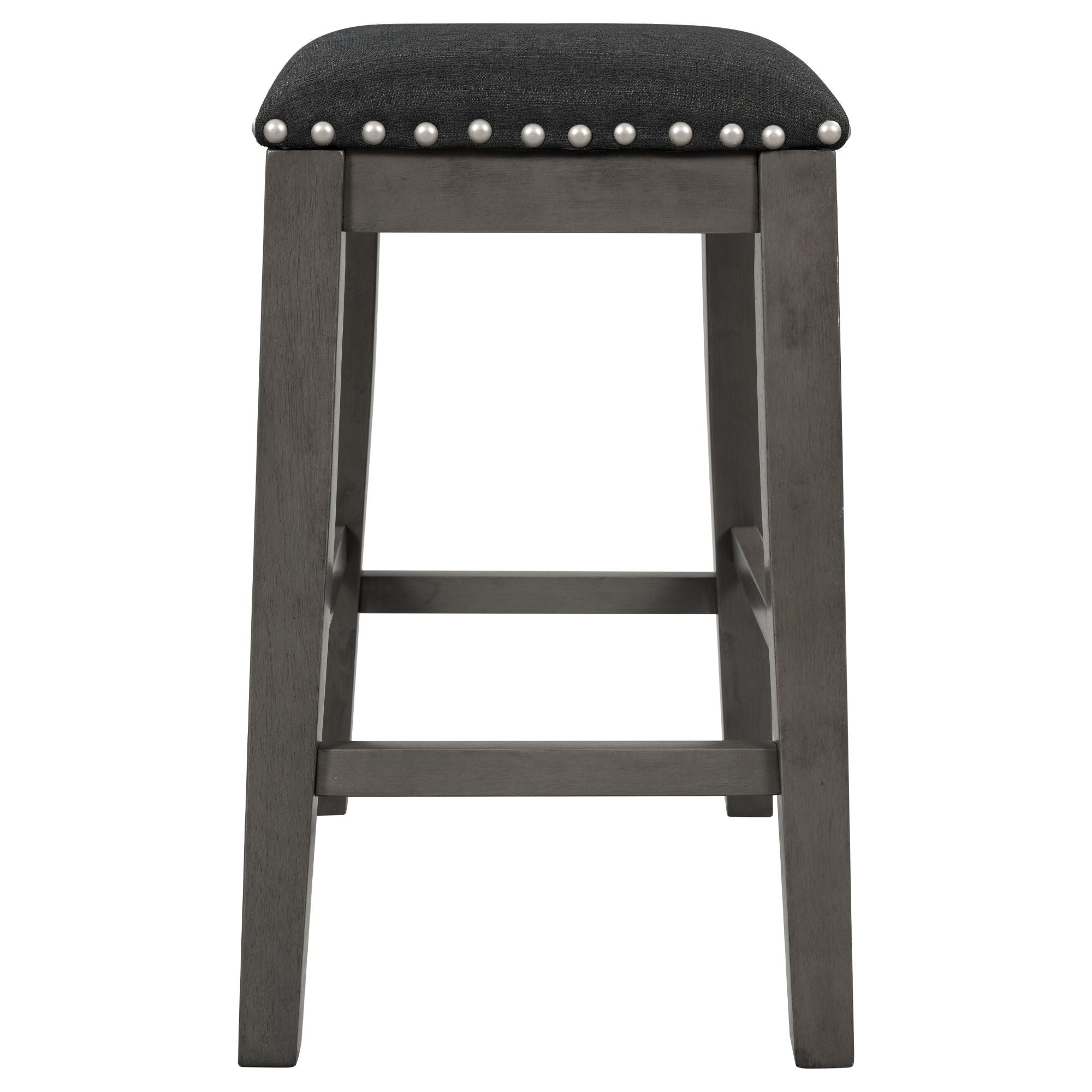 5 Pieces Counter Height Rustic Farmhouse Dining Room Wooden Bar Table Set With 2 Stools And 2 Chairs