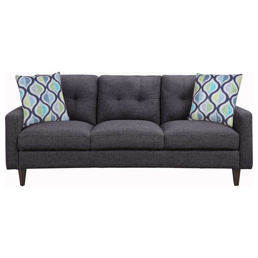 Coaster Fine Furniture Watsonville - Upholstered Track Arm Tufted Sofa - Gray | Meri Furniture