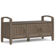 Lev - Entryway Storage Bench - Smoky Brown