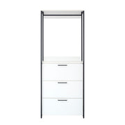 Fiona - Contemporary Wood And Metal Walk In Closet With Drawers