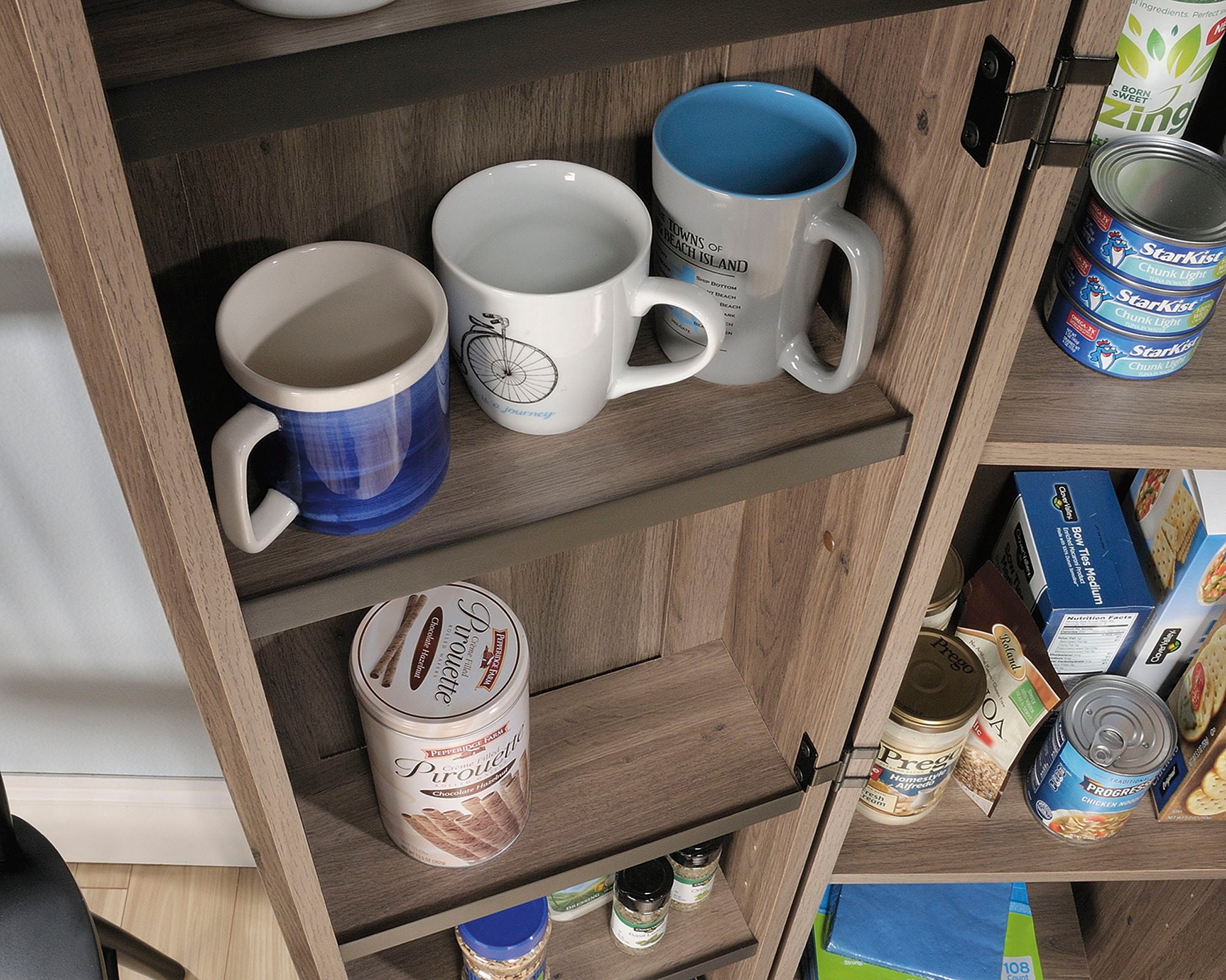 Tall Storage Cabinet in Salt Oak