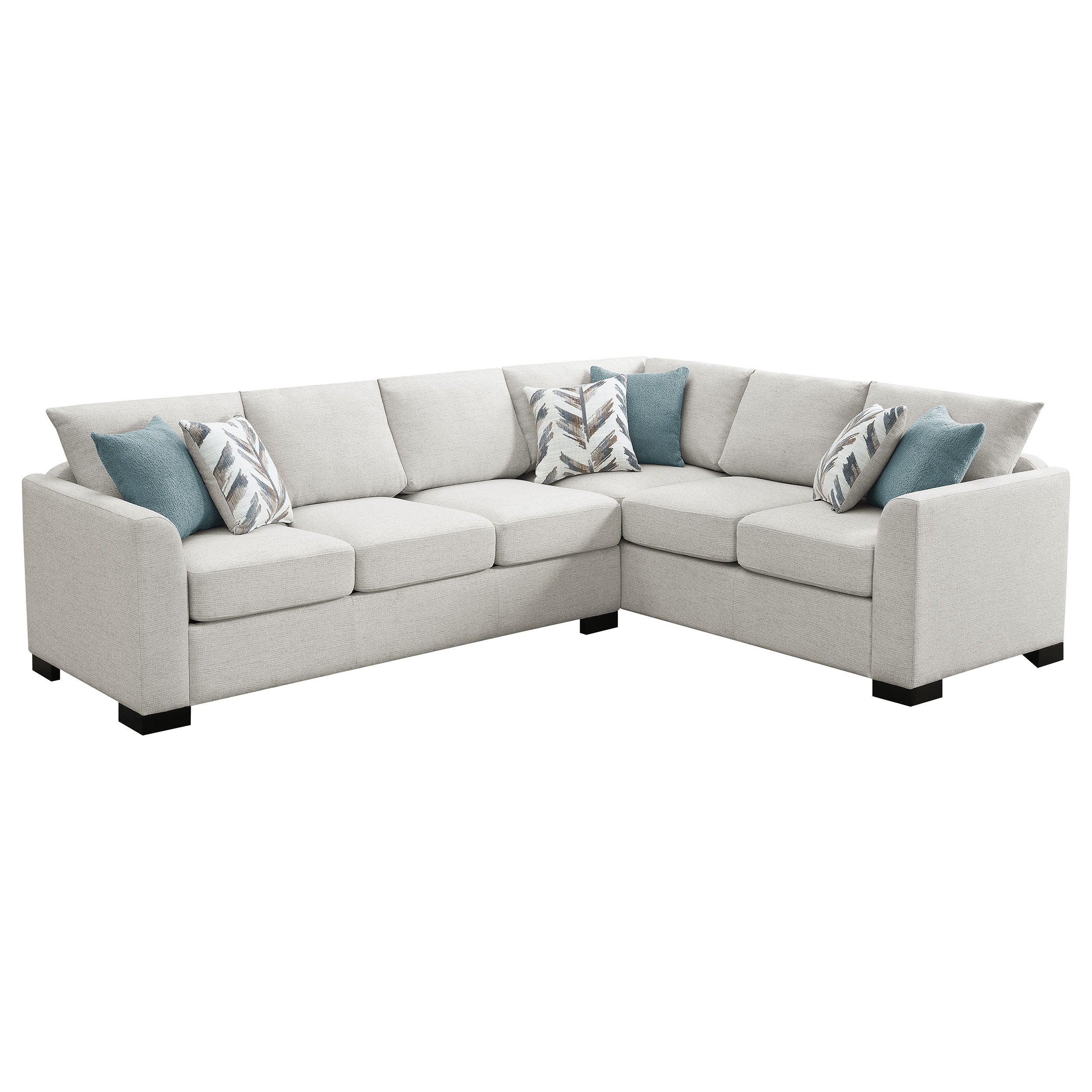 Coaster Fine Furniture Ashford - Chenille Upholstered Sleeper Sectional Sofa - Greige | Meri Furniture