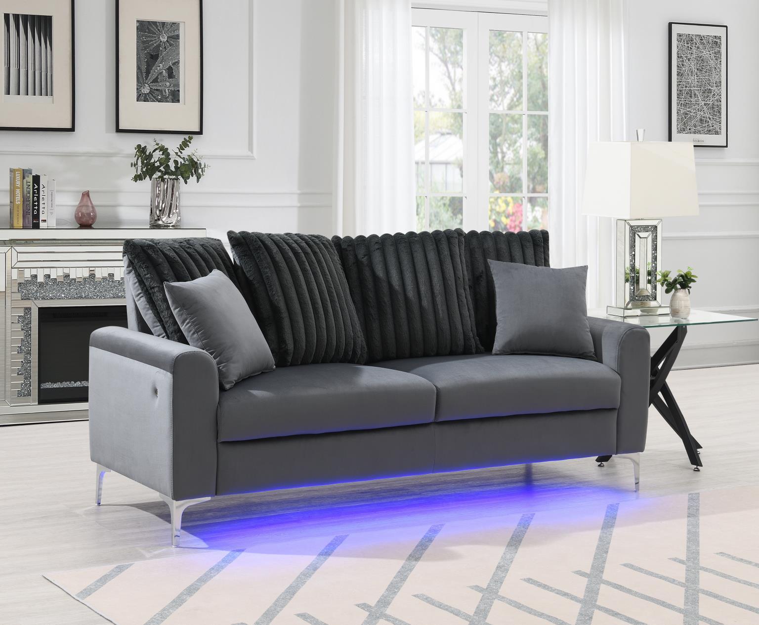 U481 - 3 Piece Living Room Set (Sofa, Loveseat, Chair) - Gray