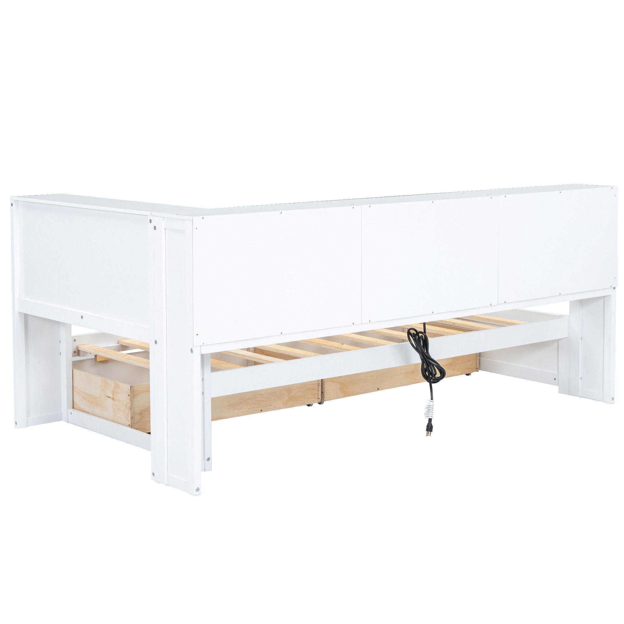 Daybed With 2 Storage Drawers, Storage Cabinets, USB Ports