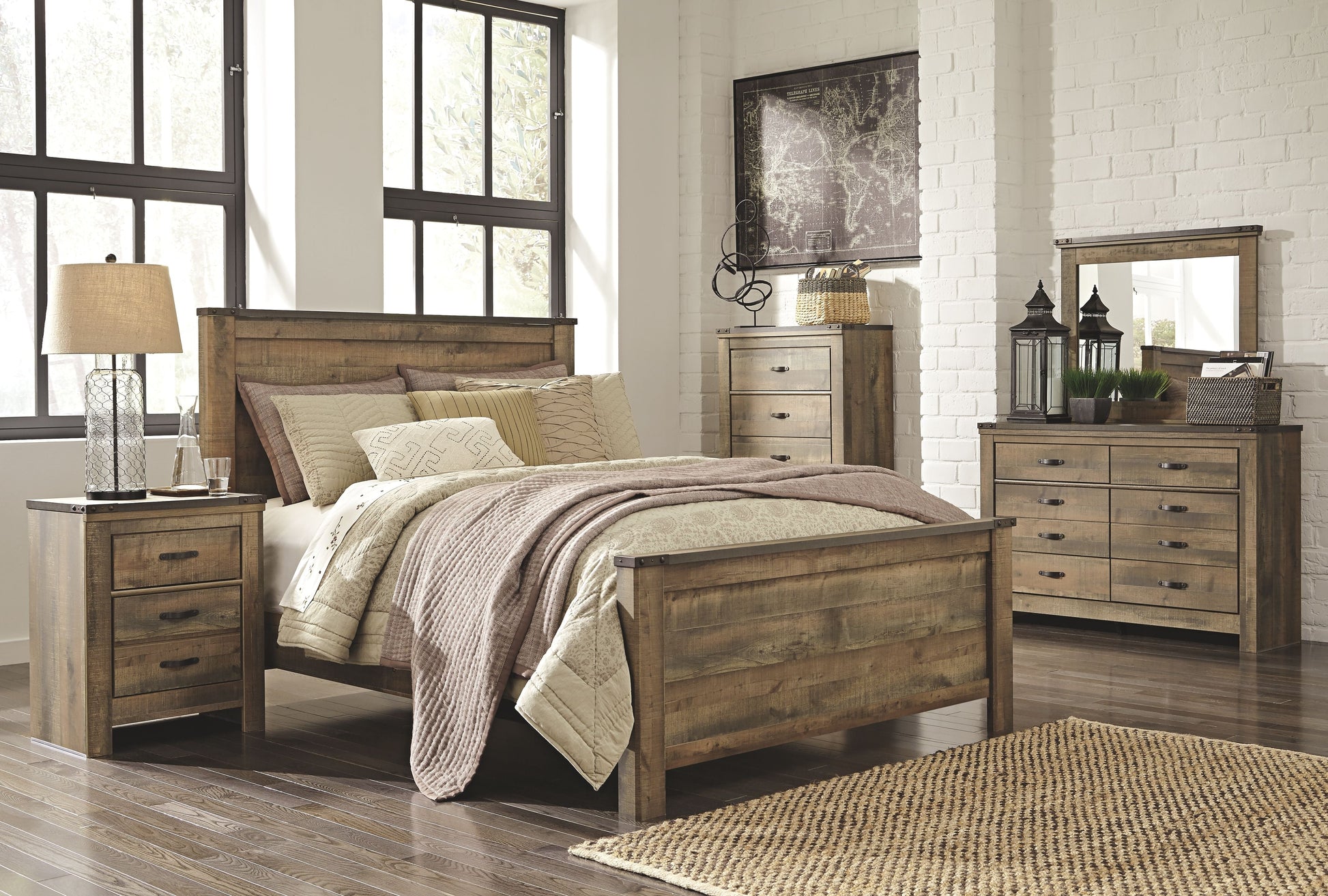 Signature Design by Ashley® Trinell - Panel Bed | Meri Furniture