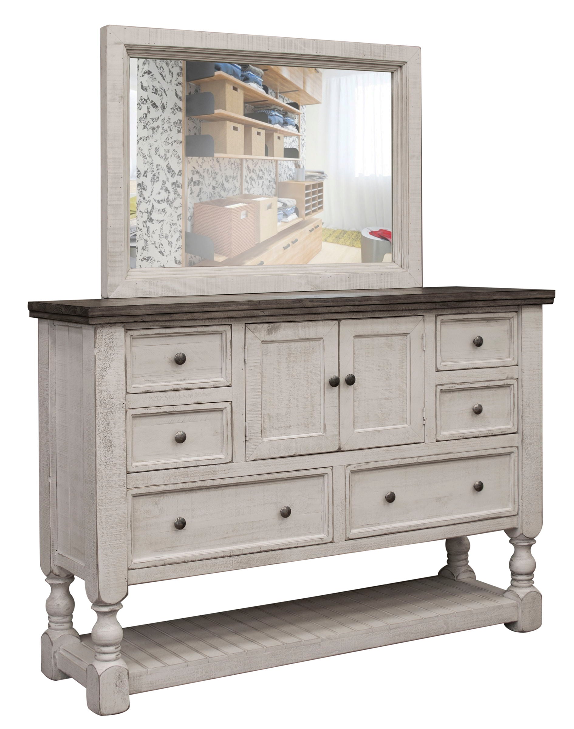 International Furniture Direct Stone - Dresser | Meri Furniture