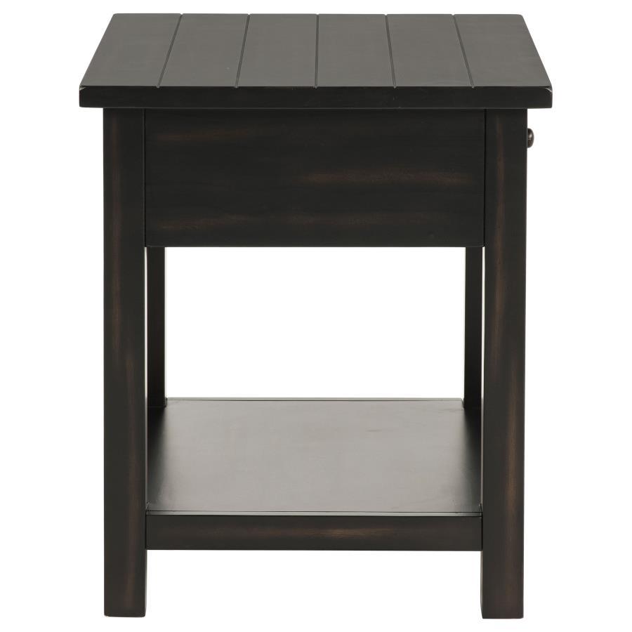 Payne - 1 Drawers Wood End Table with Shelf