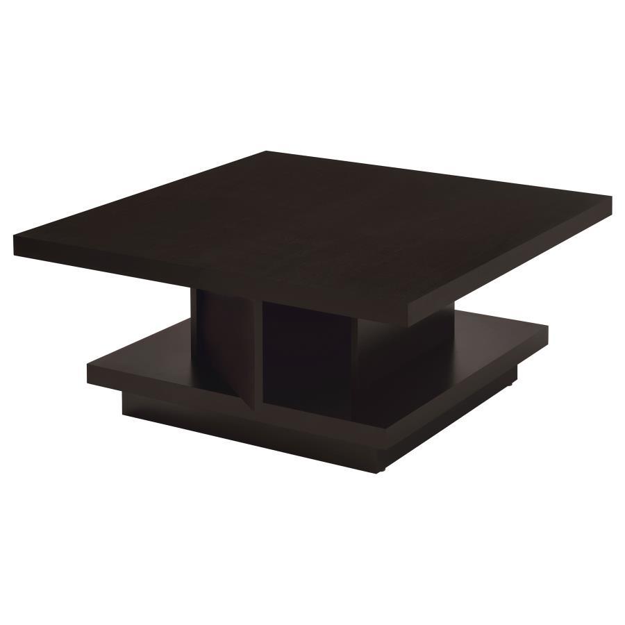 Coaster Fine Furniture Reston - Square Engineered Wood Coffee Table - Cappuccino | Meri Furniture