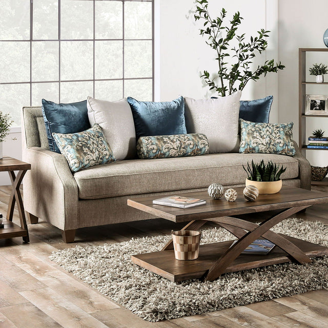Furniture of America Catarina - Sofa - Beige | Meri Furniture
