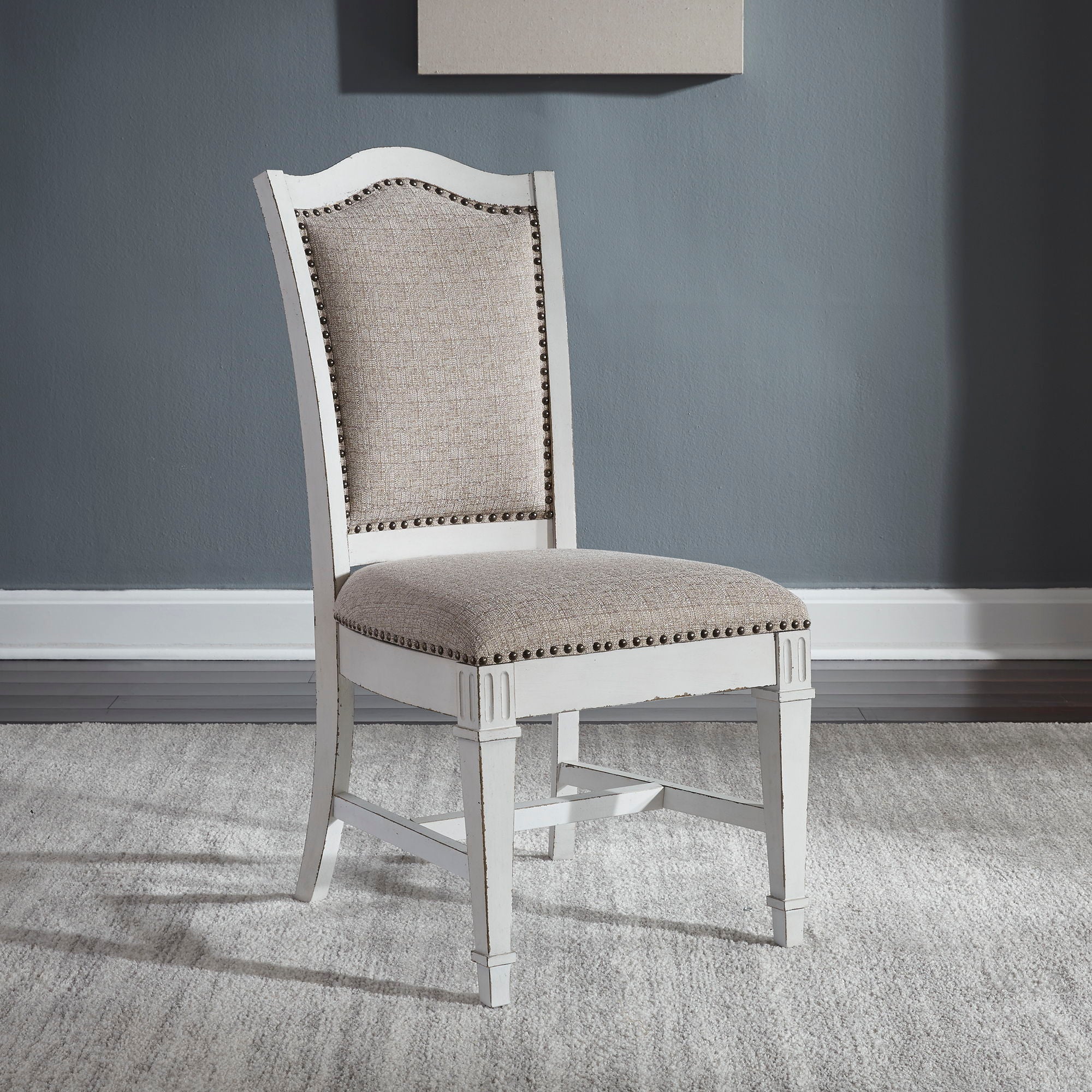 Liberty Furniture Abbey Park - Upholstered Side Chair - White | Meri Furniture